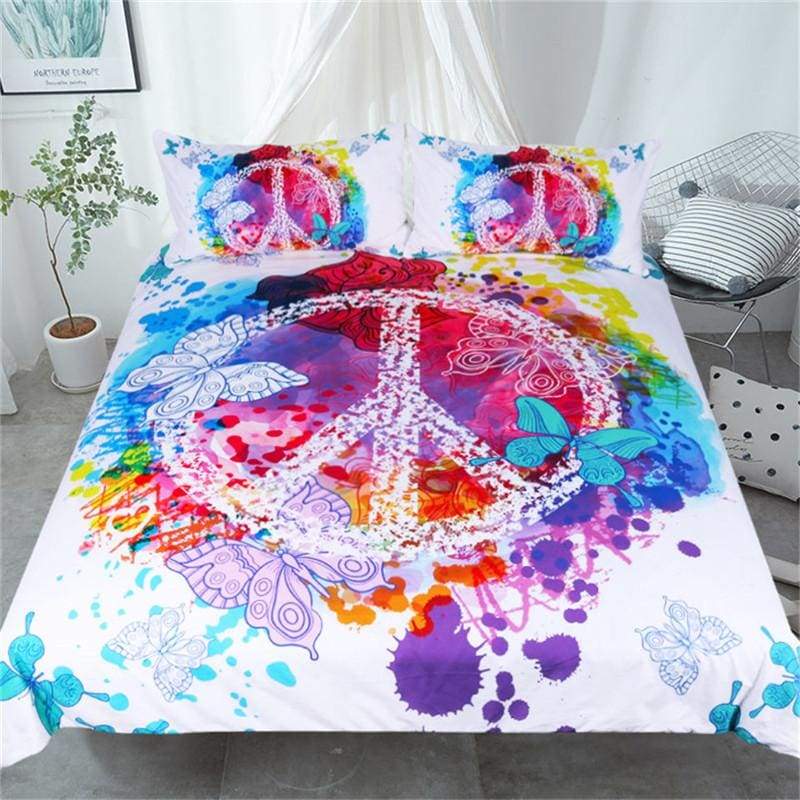 800x800 Watercolor Bedding Set Peace Design Jeylan Made Boutique