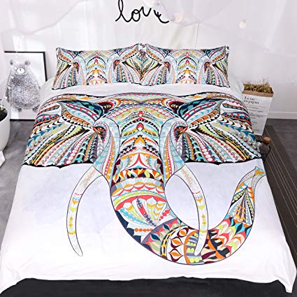 425x425 Sleepwish Tribal Henna Elephant Duvet Cover Boho