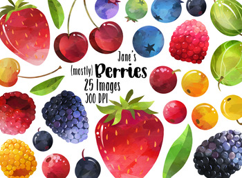 350x258 Watercolor Berries Clipart By Digitalartsi Teachers Pay Teachers