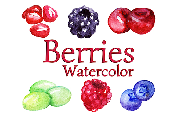 580x386 Watercolor Berry Vector Isolated Set By Art By Silmairel