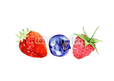 400x283 Watercolor Berries Illustration Isolated On White Background Buy