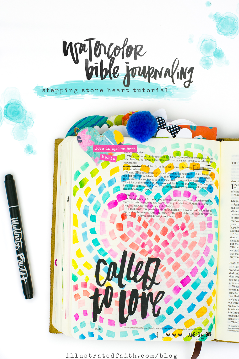 1000x1500 Watercolor Bible Journaling Tutorial Called To Love