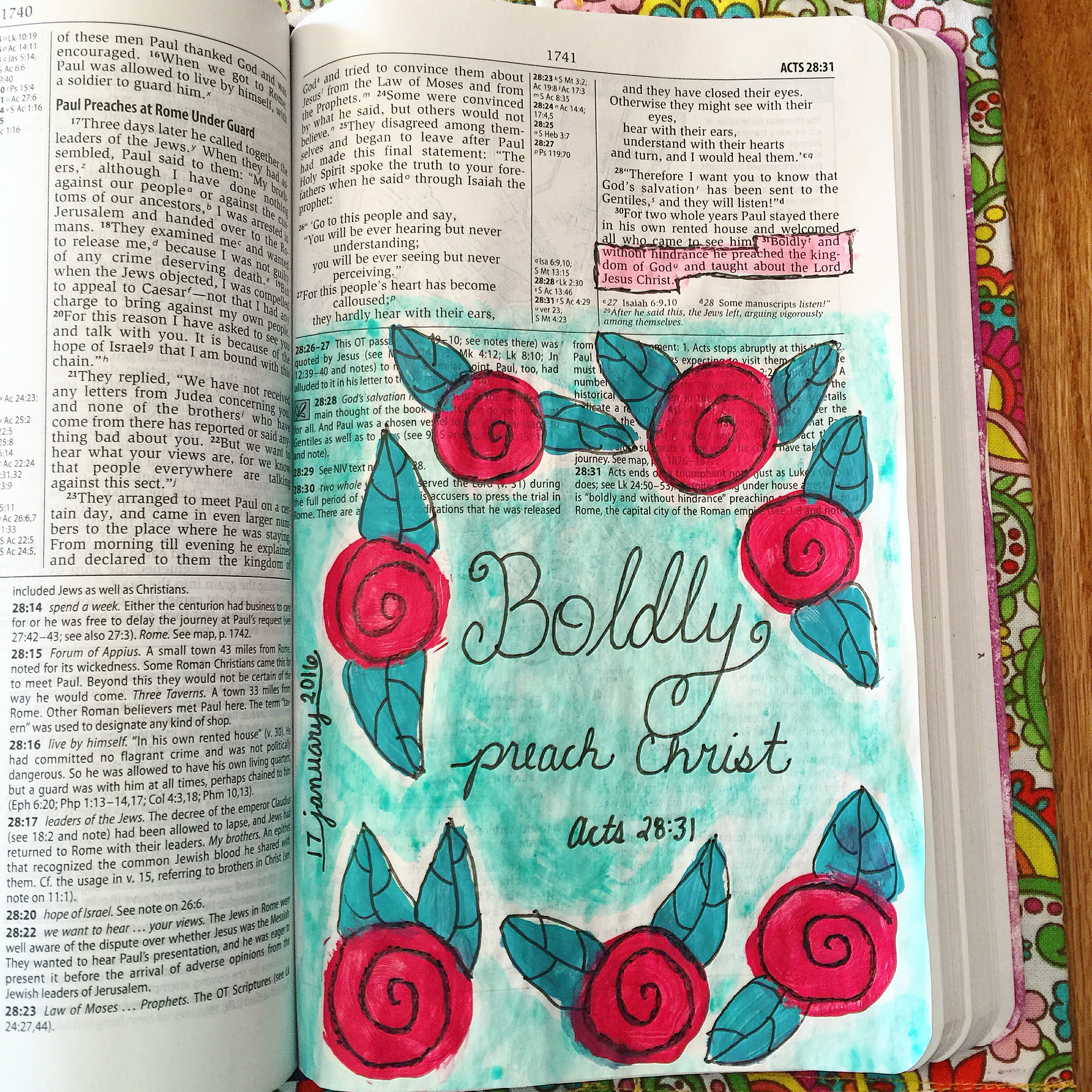 2448x2448 Bible Journaling Painted Pages Kountingsheep