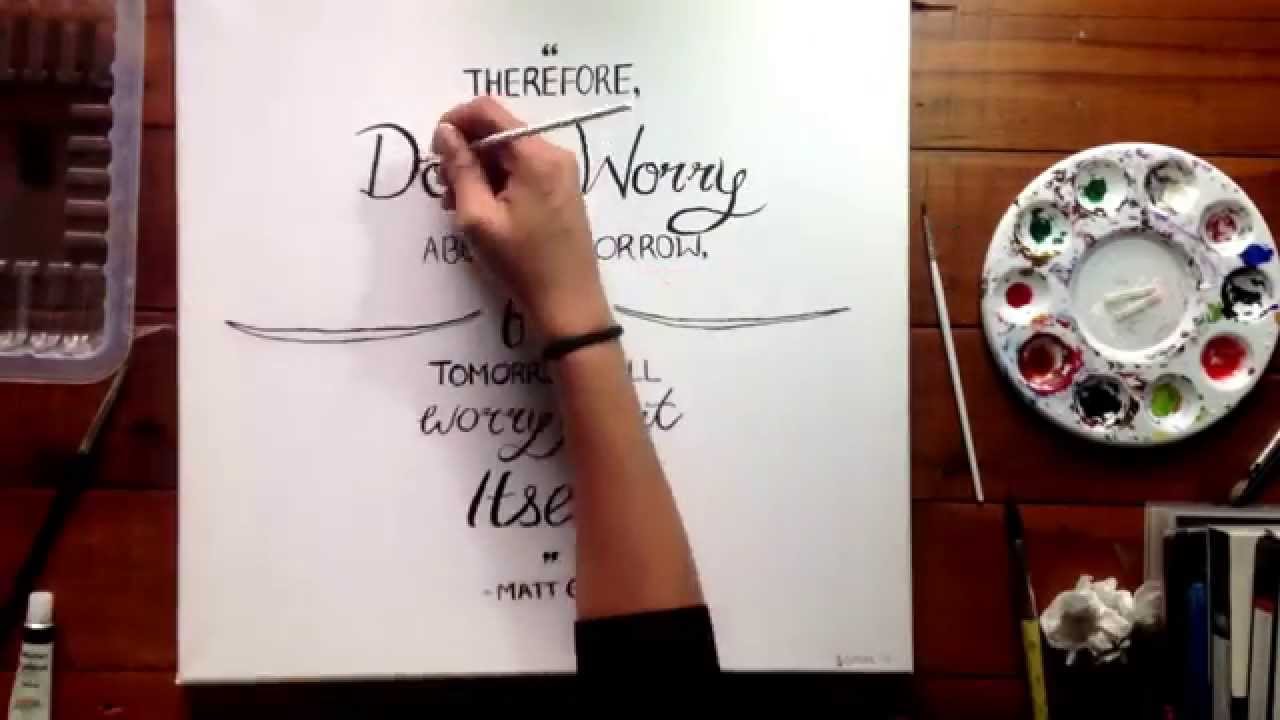 1280x720 Watercolour Painting Calligraphy