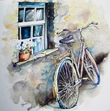 375x378 Bicycle Painting By Doina Popa Saatchi Art