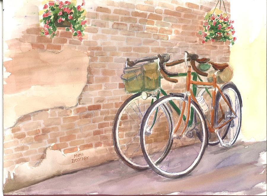 900x659 Bike Date Two Painting By Mimi Boothby