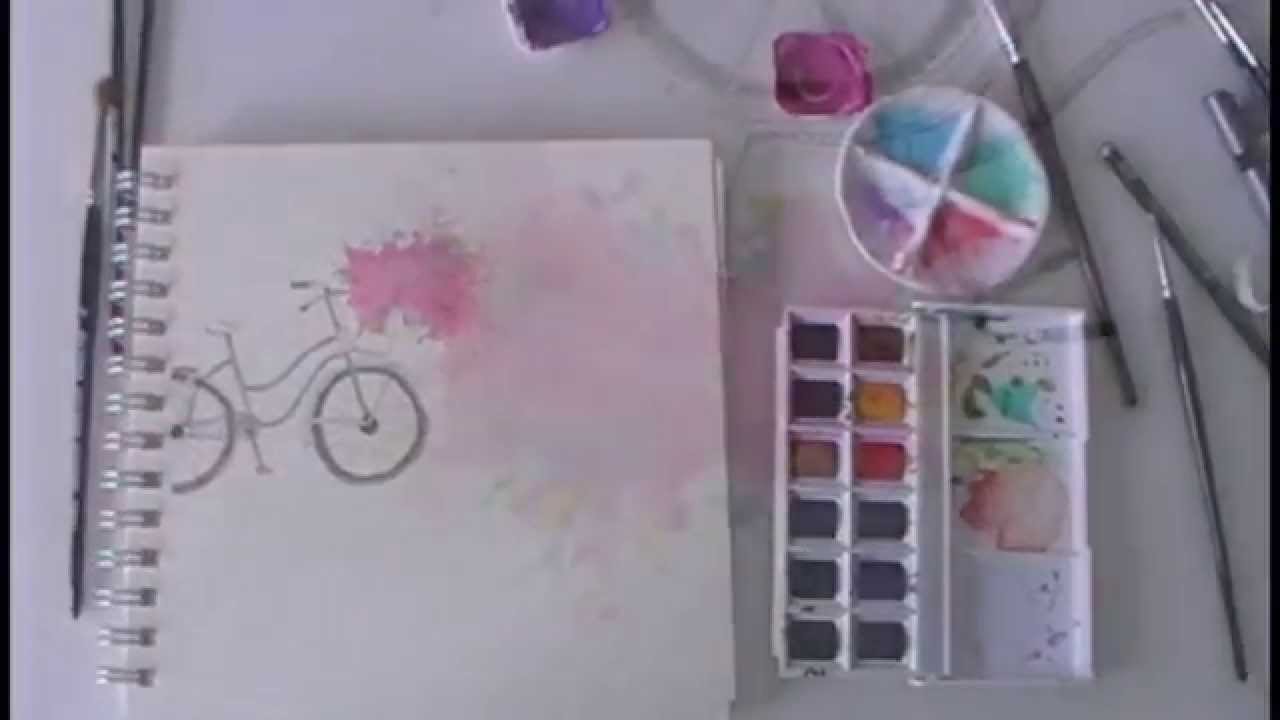 1280x720 Speed Up Painting Watercolor My Bicycle
