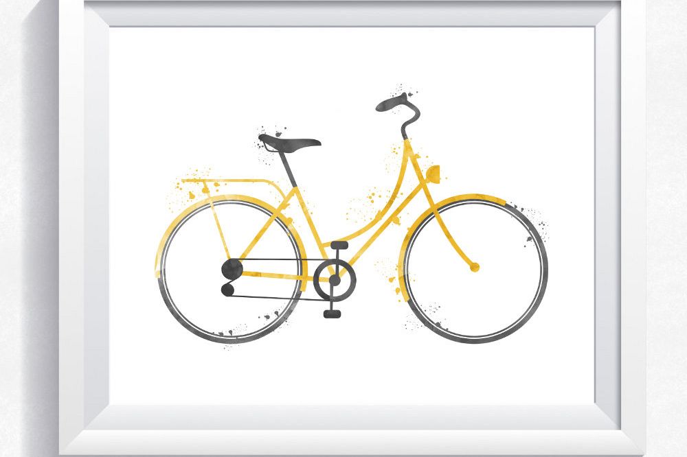 1000x666 Bicycle Printable Watercolor Bike Printable, Bicycle Print Bike