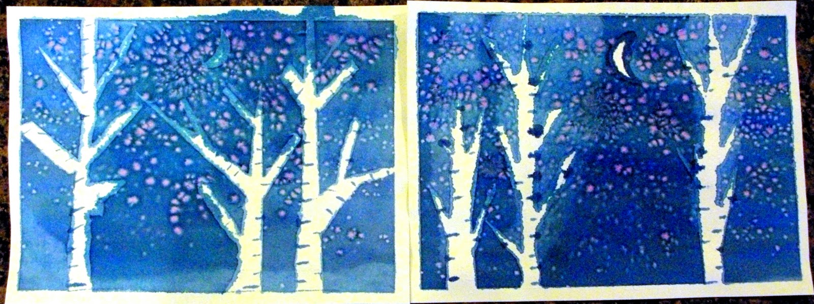 1600x598 Kids Art Watercolor Winter Trees