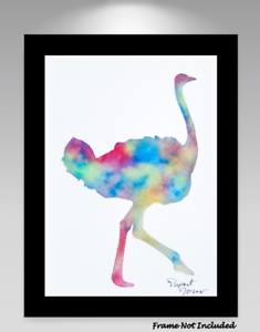 235x300 Rupert Jones Ostrich Original Painting Signed Abstract Acrylic