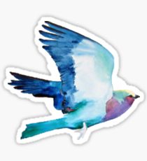 210x230 Bird Flying Watercolor Stickers Redbubble