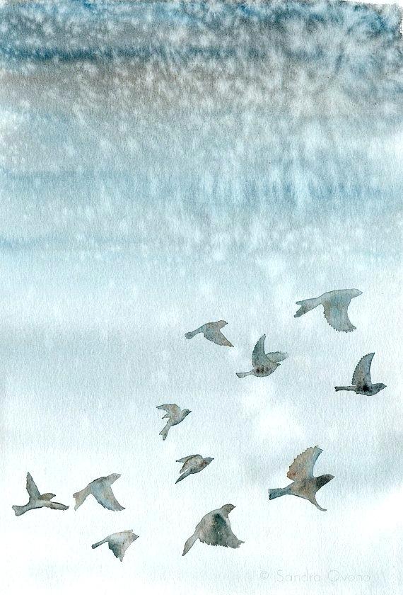 570x840 Flying Bird Painting Lift Off Geese Taking To The Air To Join A