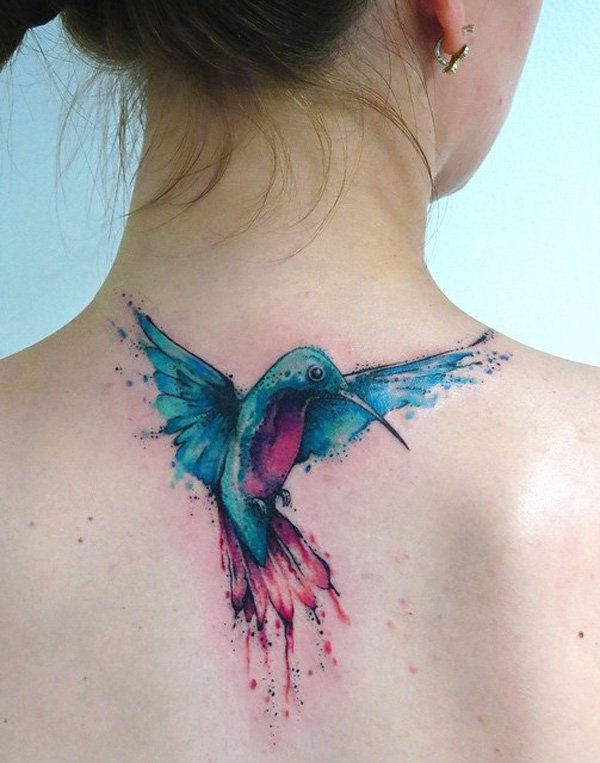 Watercolor Bird Tattoo