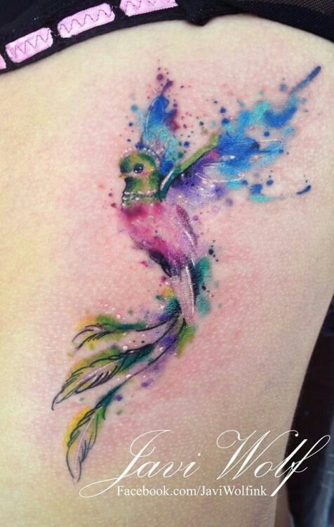 476x750 Amazing Watercolor Bird Tattoo Tattoos Watercolor