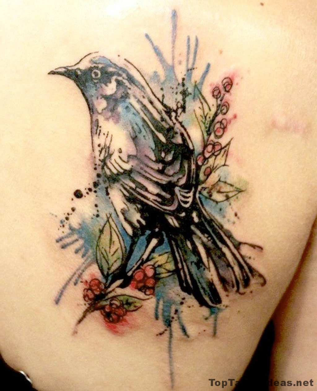 1024x1264 Watercolor Bird Tattoo Idea