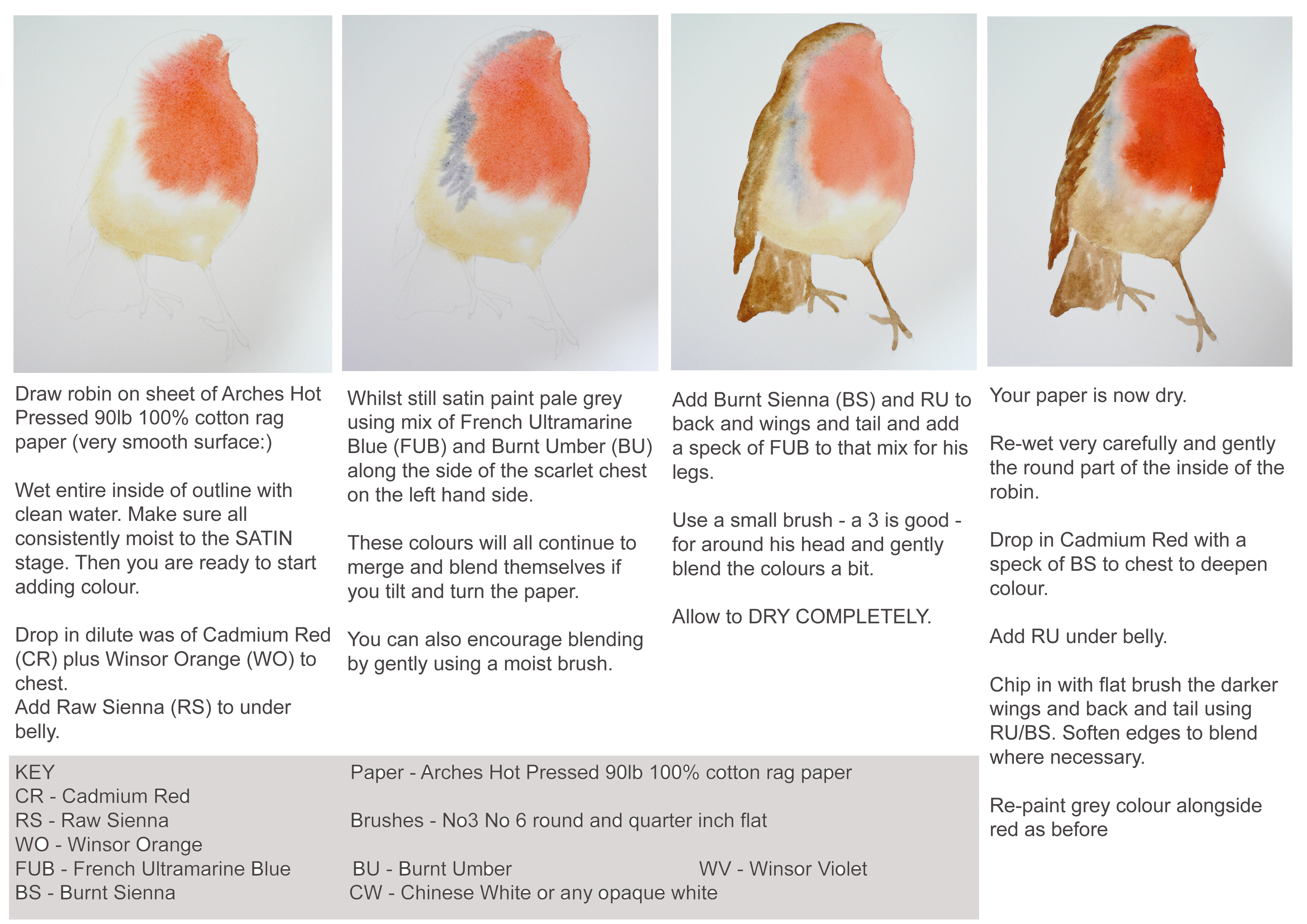 3508x2480 Art Demo How To Paint A Robin In Watercolour Alison Fennell Art