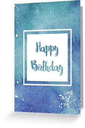 277x415 Ocean Themed Watercolor Birthday Card Greeting Cards By