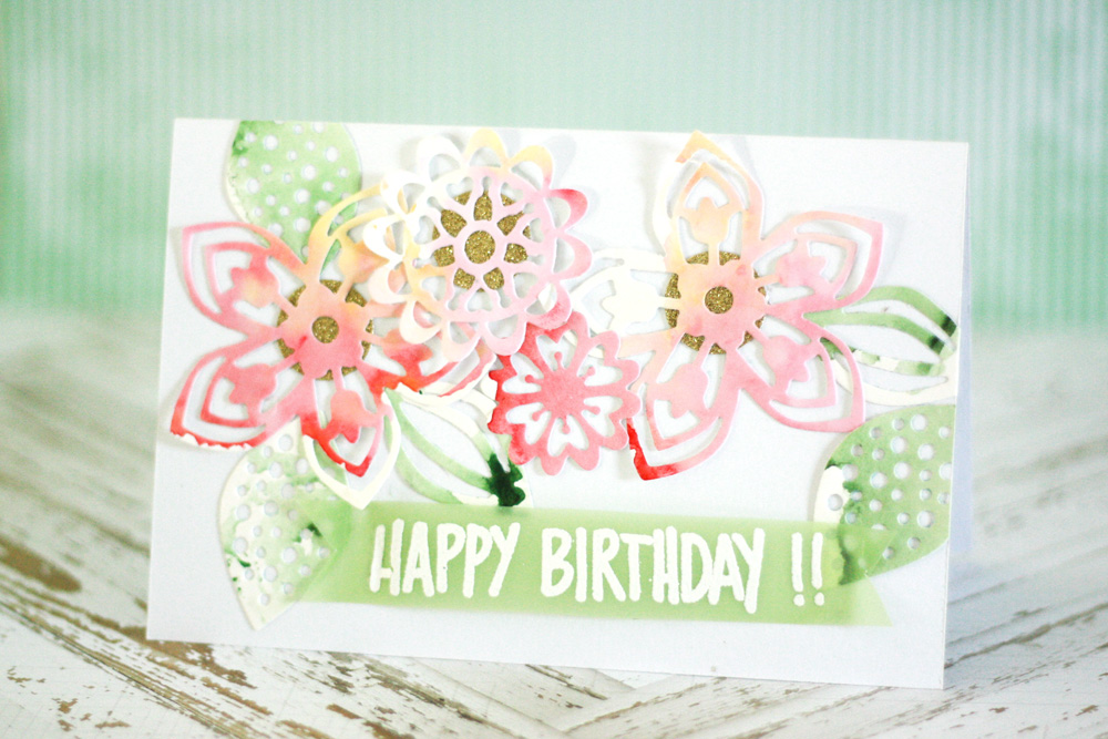 1000x667 Crafting Ideas From Sizzix Uk Watercolor Birthday Card And A