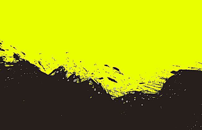 650x420 Fluorescent Yellow Watercolor Ink Splashes Vector Background