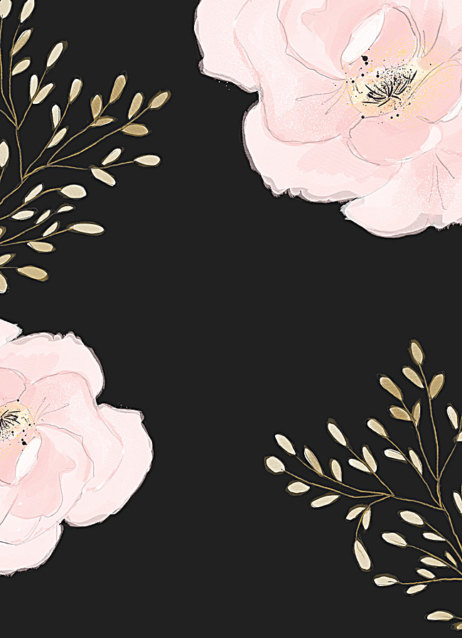 650x897 Watercolor Flowers Background, Watercolor, Black, Flowers