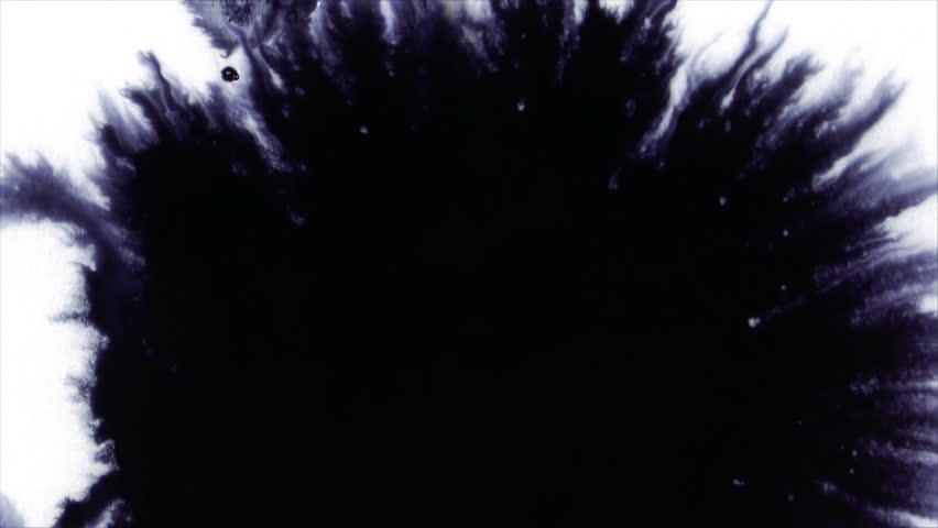 852x480 Beautiful Watercolor Ink Drops On Stock Footage Video (100