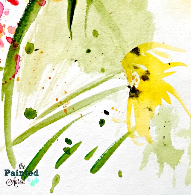 638x650 Abstract Black Eyed Susans The Painted Apron