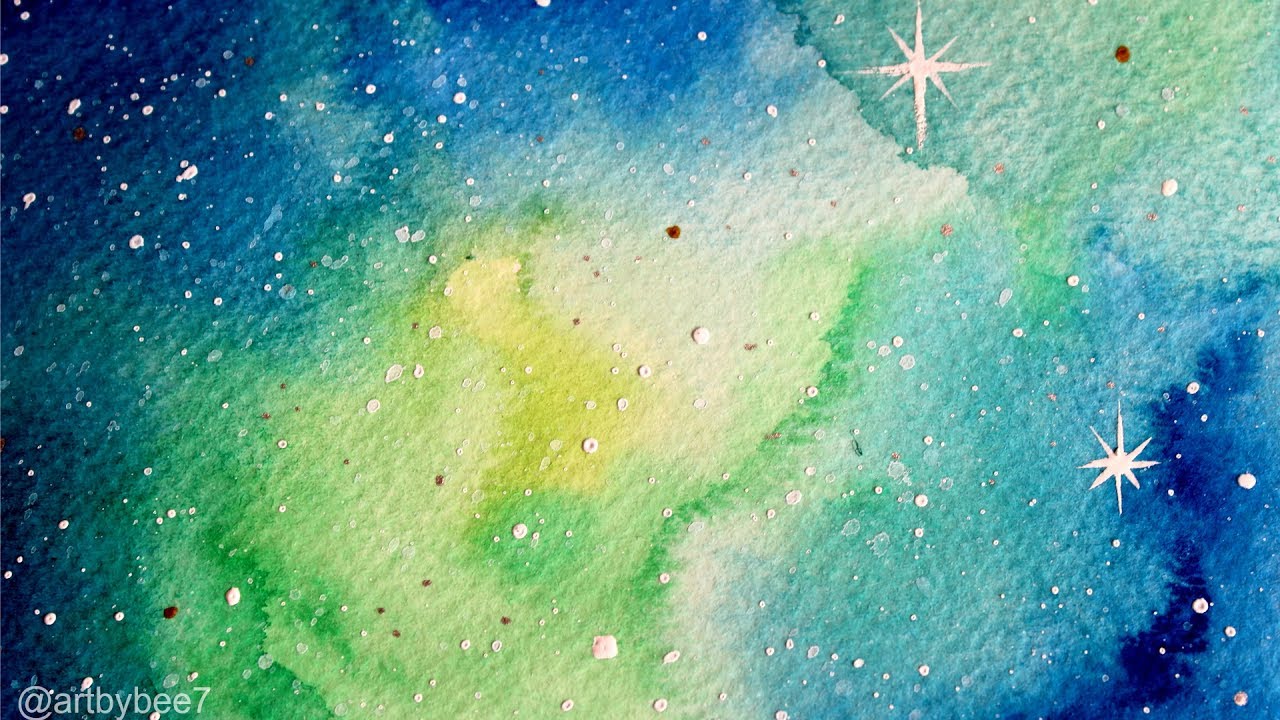 1280x720 Dreamy Galaxy Watercolor Blending Calming To Watch!