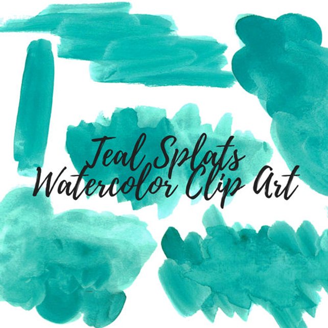 642x642 Watercolor Clip Art Watercolor Blob Clip Art Clip Art Set Etsy