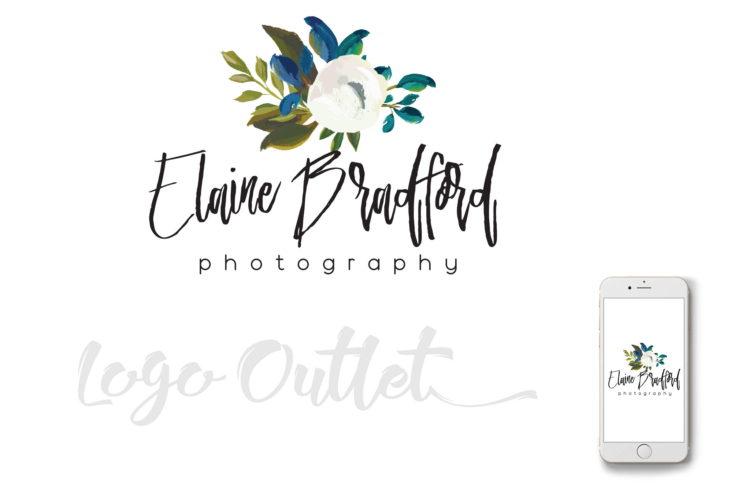 2400x1598 Watercolor Floral Premade Logo Design Amp Blog Header