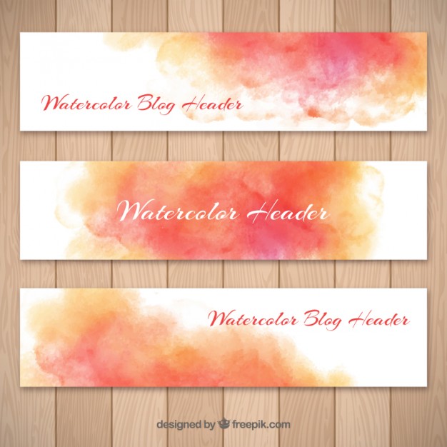 626x626 Watercolor Blog Headers Vector Free Download