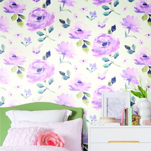 500x500 Watercolor Blooms Wallpaper From Young At Heart