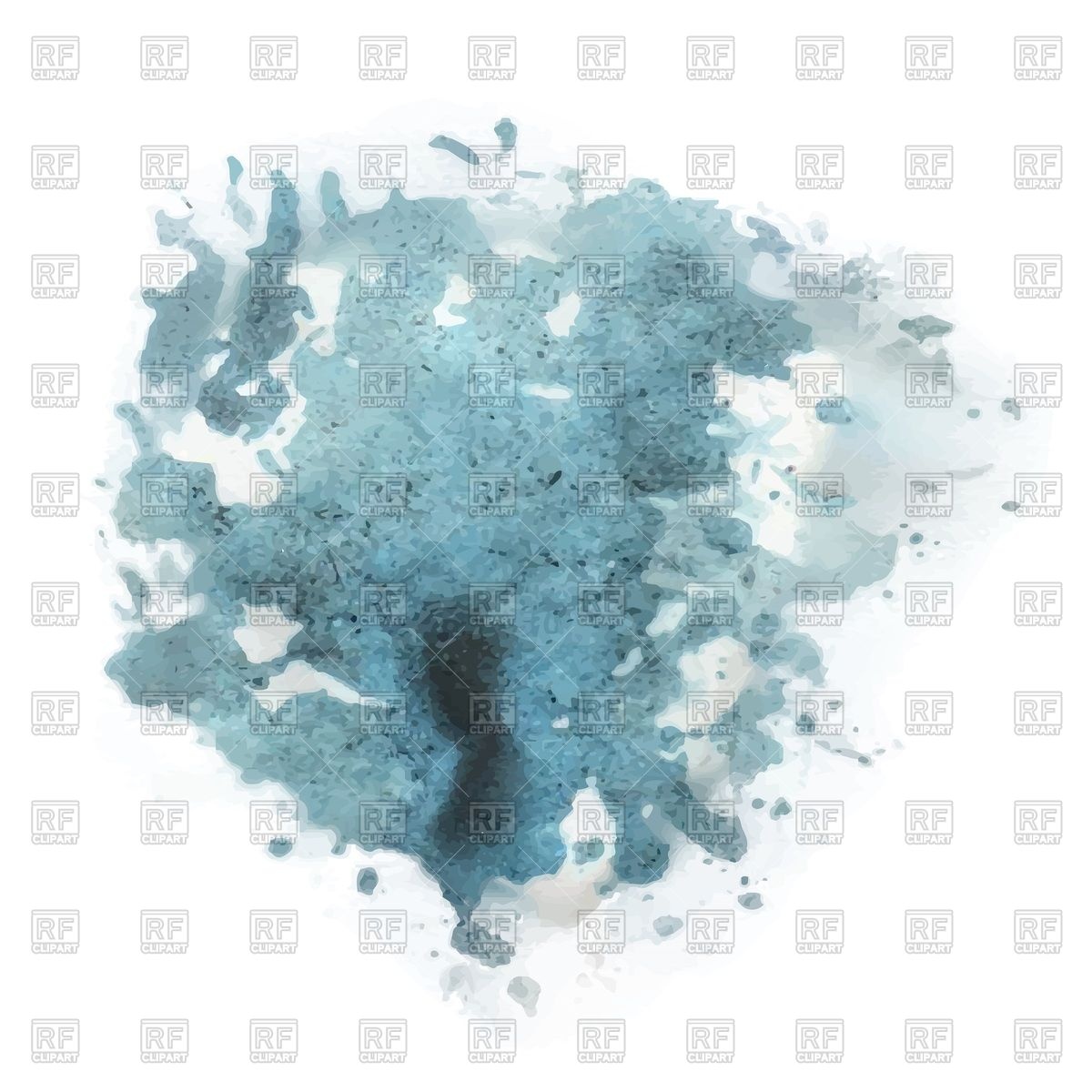 1200x1200 Gray Watercolor Blot On White Background Vector Image Vector