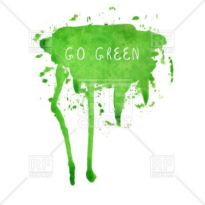 400x400 Green Watercolor Blot Vector Image Vector Artwork Of Objects