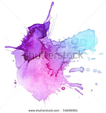 440x470 Watercolor Blot Background, Raster Illustration