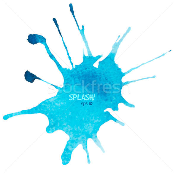 600x584 Blue Watercolor Blot Stock Photo Anastasy Yarmolovich (Neirfy