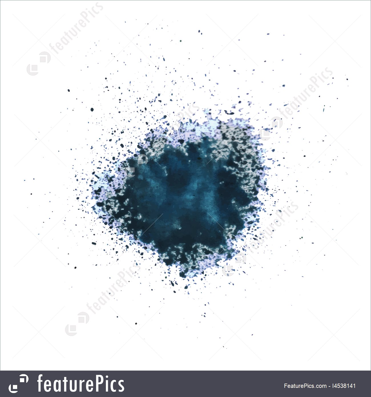 1300x1392 Blue Watercolor Blot Stock Illustration I4538141