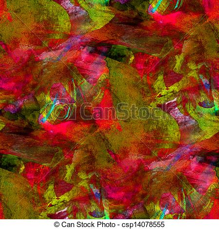 450x470 Seamless Painting Red Green Watercolor With Bright Brushstrokes