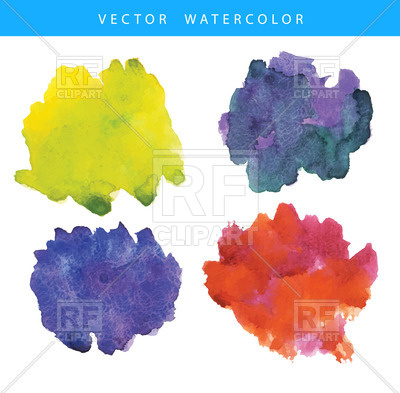 400x393 Watercolor Blotches Vector Image Vector Artwork Of Design