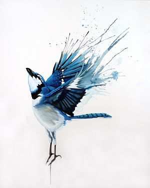 300x376 Blue Jay Painting Awesome Birds Make The Art Part 3 Painting Ideas