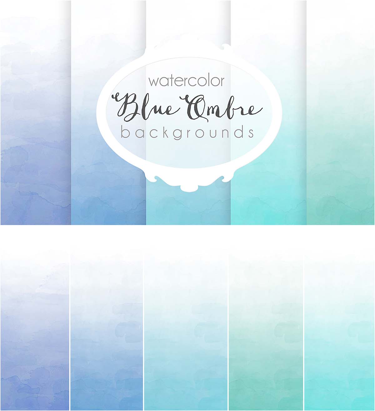 1200x1314 Blue Ombre Background Set Free Download