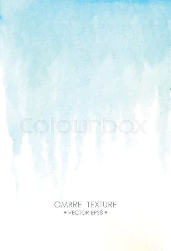 546x800 Hand Drawn Ombre Texture. Watercolor Painted Light Blue Background