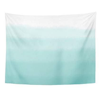 425x425 Emvency Tapestry Teal Dip Turquoise Green Ombre