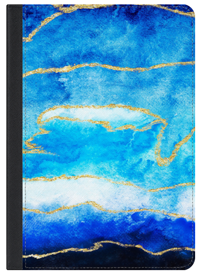 411x560 Modern Faux Gold Foil Navy Blue Ombre Watercolor Casetify