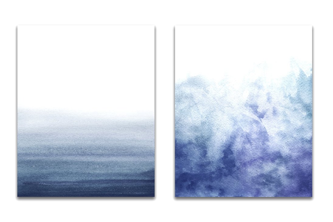 1095x729 Navy Blue Ombre Watercolor By Graphicassets