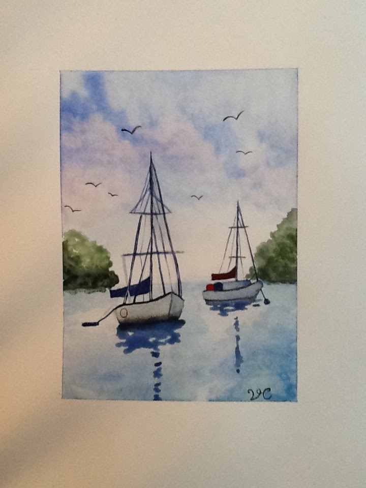 720x960 How To Paint Watercolor Boats