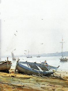 Watercolor Boat Paintings