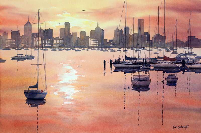 800x531 Watercolor Paintings Boats And The Sea Gallery Seascapes