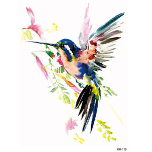 300x300 Colibri Temporary Tattoo Stickers Body Art Waterproof Big Bird