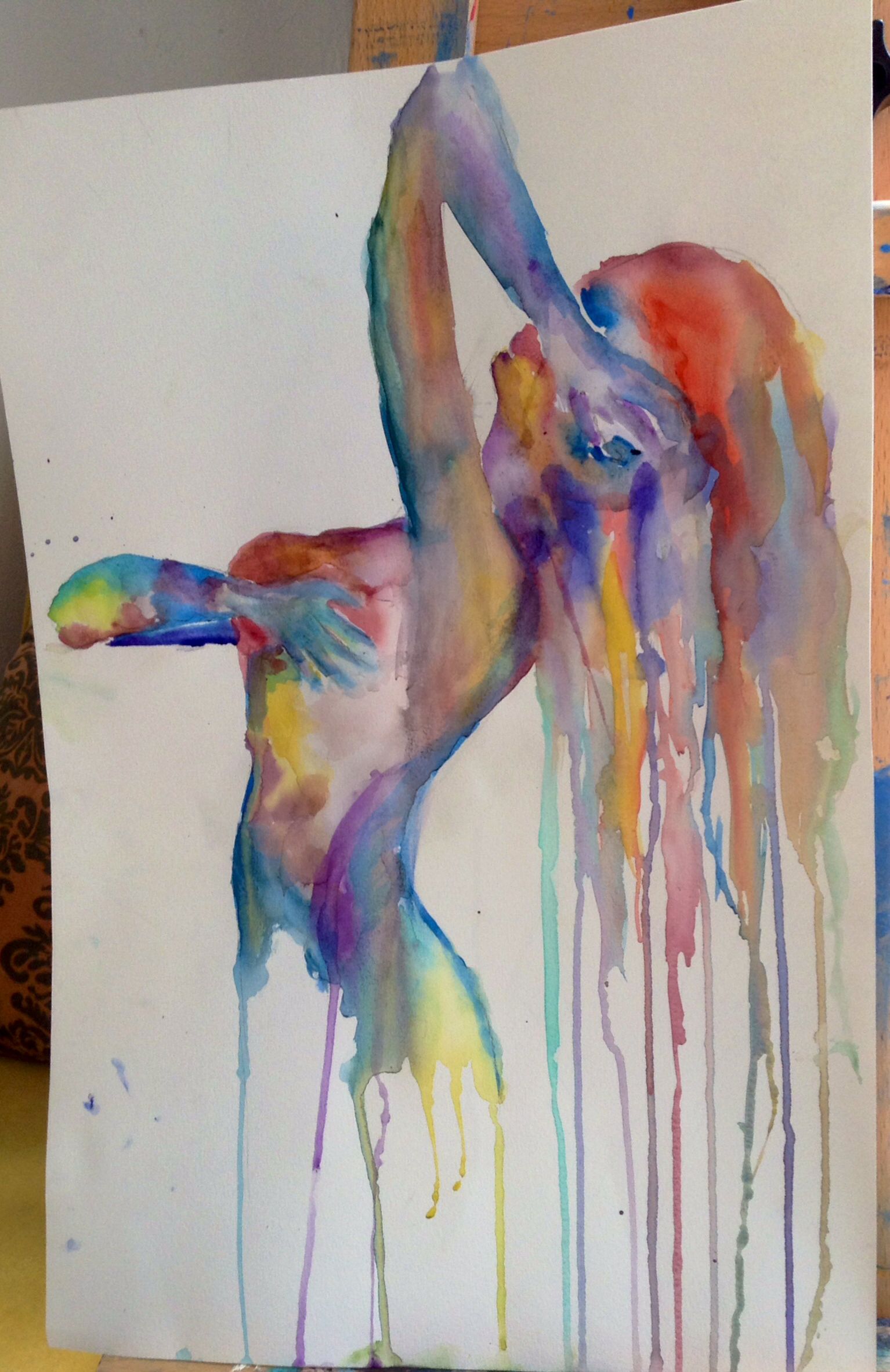 1534x2366 Abstract Watercolor Woman Body My Painting Practice