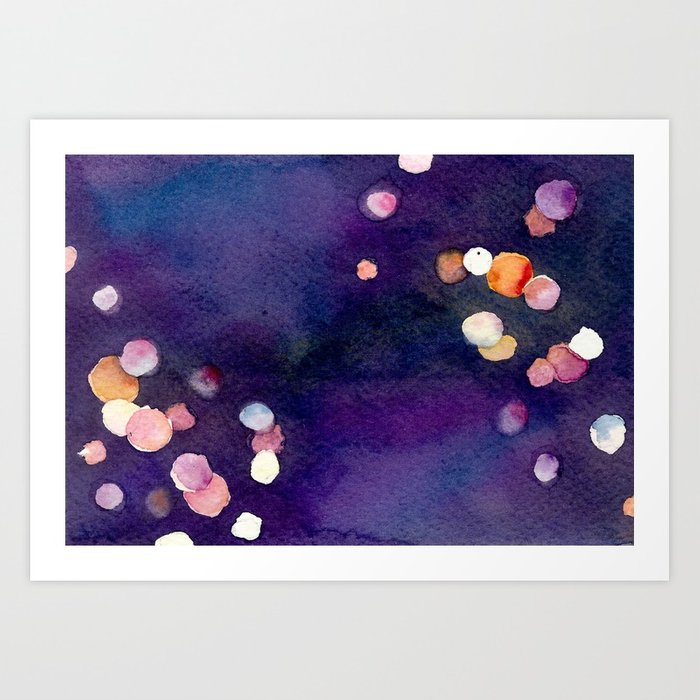 700x700 Watercolor Bokeh Art Print By Artbymurielle Society6